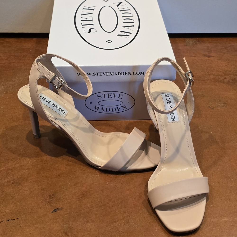 Steve Madden Faith Natural Strappy Heels